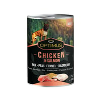 Nassfutter Optimus Huhn & Lachs für Hunde