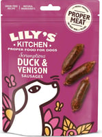 LILY'S KITCHEN Salsichas de pato e veado deliciosas para cão
