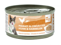 BUBIMEX Bubi Nature Nassfutter mit Huhn & Garnelen für Katzen