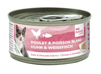 BUBIMEX Bubi Nature Nassfutter mit Huhn & Weißfisch für Katzen