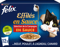 FELIX Tiernos filetes en salsa para gatos Selección de carne