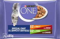 PURINA ONE Stücke in Soße für Katzen mit wenig Appetit