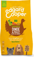 Edgard & Cooper Dinde et Poulet frais Biologique Sans Céréales pour Chien Adulte