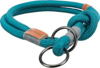 BE NORDIC semi-slip halsband in touw - Petroleum/Grijs licht