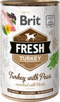 Pâtée Brit Fresh à la Dinde et au Pois pour chien