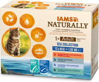 IAMS Naturally sachets fraicheurs poisson en sauce pour chat adulte