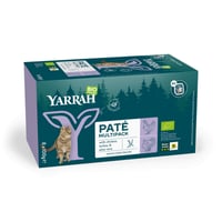 YARRAH Bio Multipack Paté para gatos 8x100g Pollo y pavo sin cereales