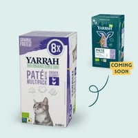 YARRAH Multipack 8x100g de pâtées pour chat au poulet et à la dinde, sans céréales