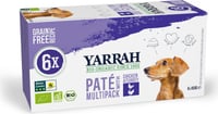 YARRAH Multipack 6x150g de patés para perro de pollo y de pavo, sin cereales