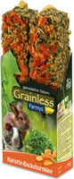 JR FARM Grainless Farmys fenegriek en wortel voor dwergkonijnen en knaagdieren 140g