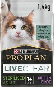 PRO PLAN Liveclear Sterilised Adult 1+ à la Dinde