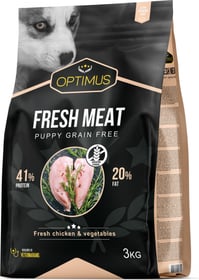 OPTIMUS Fresh Meat Puppy getreidefrei mit frischem Hühnchen für Welpen