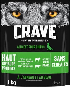 CRAVE sans céréales à l'agneau et au bœuf pour chien adulte