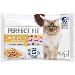 PERFECT FIT Mix Nassfutter mit Fisch und Huhn für sterilisierte und empfindliche Katzen