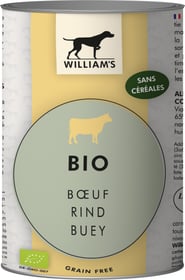 WILLIAM'S Pâtée pour chien BIO & sans céréales au bœuf