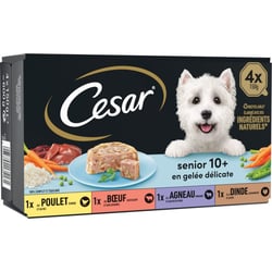 CESAR SENIOR 10+ pour chien senior en gelée - 4x150g