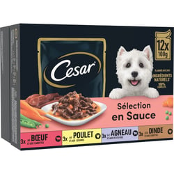 CESAR Sélection en sauce pour chien adulte - 12 x 100g