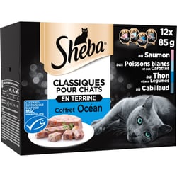 SHEBA Classiques Pâtée pour chat Coffret Océan - 4 Variétés