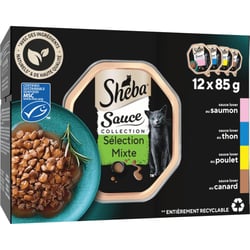 SHEBA Pastete für Katzen Sauce Lover Collection Gemischte Auswahl - 4 Sorten