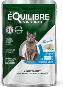 Equilibre & Instinct Effilés Sérénité pour chat adulte à la truite, courgettes et thym