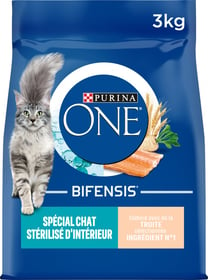 PURINA ONE Spécial Chat Stérilisé d'Intérieur à la Truite et Céréales Complètes 