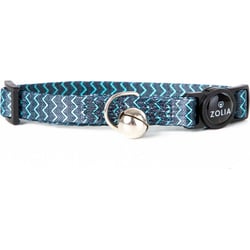 Collier chat Zigzag Zolia Bleu/Gris - 2 tailles