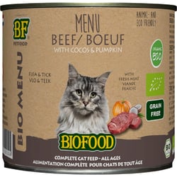 BF PETFOOD - BIOFOOD Menu BIO Rindernassfutter für Katzen