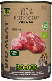 BF PETFOOD - BIOFOOD Pastete 100% Bio-Rindfleisch für Hunde und Katzen