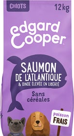 Edgard & Cooper Croquettes Naturelles Sans Céréales au Saumon et Dinde frais pour chiot