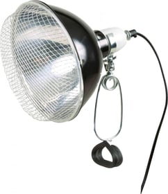 Lampe réflecteur à pince avec grillage pour terrarium Trixie Reptiland