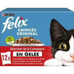 FELIX Original in Gelee mit Geflügel und Gemüse für ausgewachsene Katzen