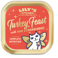 LILY'S KITCHEN Turkey Feast mit Schinken & Cranberrys für Katzen