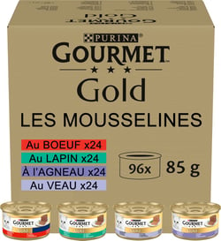 Gourmet Gold Mousselines für Katzen - Pack 96x85g