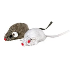 Souris peluche avec clochette (x2)