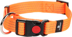 Collier pour chiens en nylon réfléchissant Orange Len