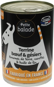 PETITE BALADE Terrine bœuf et gésiers, pommes de terre, carottes et huile de lin - 400g