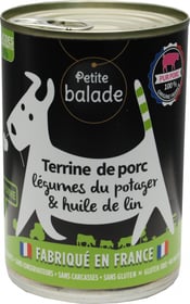 PETITE BALADE Terrine mono protéine porc aux légumes du potager et huile de lin - 400g