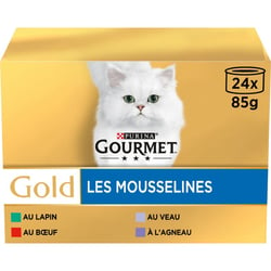 GOURMET GOLD Les Mousselines pour chat adulte - 24x85g 