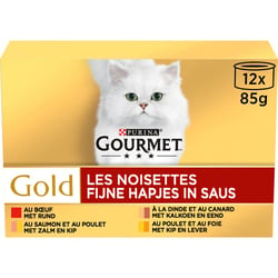 GOURMET GOLD Les Noisettes pour chat adulte 12x85g