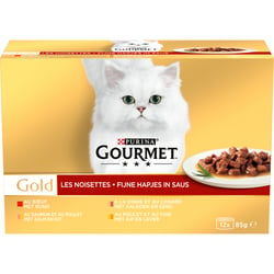 GOURMET GOLD Lešniki za odrasle mačke 12x85g