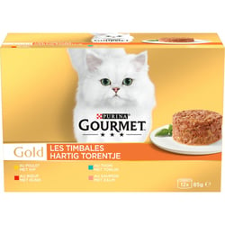 GOURMET GOLD Les Timbales Adult für Katzen 12x85g