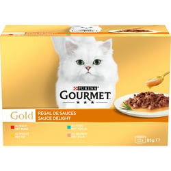 GOURMET GOLD Poslastek omak za odrasle mačke 12x85g