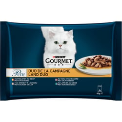 GOURMET PERLE Duo de la Campagne Adult für Katzen 4x85g