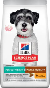 Hill's Science Plan PERFECT WEIGHT & ACTIVE MOBILITY pour petit Chien Adulte au Poulet