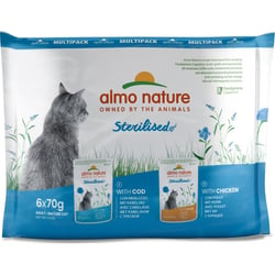 ALMO NATURE Sterilised Multipack Pâtée pour chat stérilisé pack multi saveurs