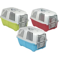 Cage de transport en plastique pour chat Pratiko assortiment 1 & 2