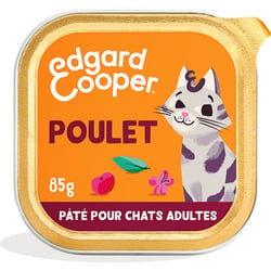 Edgard & Cooper Barquette de Pâtée Poulet frais Sans Céréales pour Chat Adulte