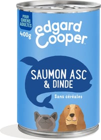 Edgard & Cooper Boîte Pâtée Saumon ASC et Dinde frais pour Chien Adulte