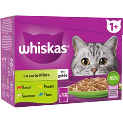 WHISKAS Frischebeutel La Carte Mixte in Gelee 4 Sorten für ausgewachsene Katzen