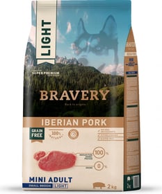 BRAVERY Adult Small Light Sans Céréales Iberian Pork pour Chien de petite taille stérilisé